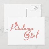 Petaluma Girl-T-shirts Briefkaart (Voorkant / Achterkant)