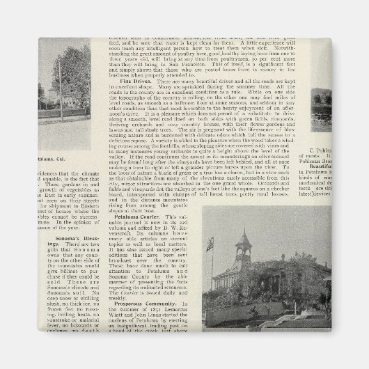 Petaluma Residences, Californië Magneet (Voorkant)