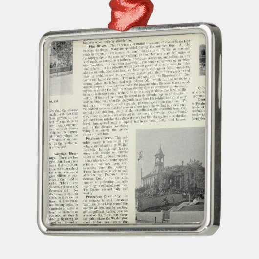 Petaluma Residences, Californië Metalen Ornament (Links)