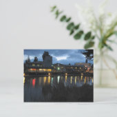 Petaluma Turning Basin bij nacht Briefkaart (Staand voorkant)