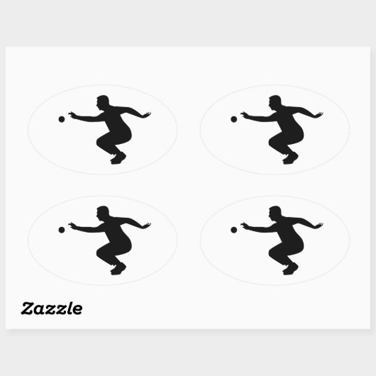 Petanekspeler Ovale Sticker (Vel)
