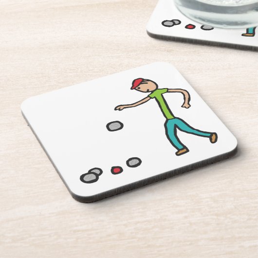 Petanque Bier Onderzetter (Linkerzijde)