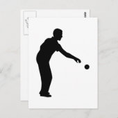 Petanque boccia player briefkaart (Voorkant / Achterkant)