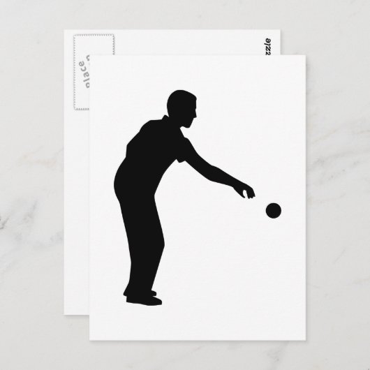 Petanque boccia player briefkaart (Voorkant / Achterkant)