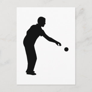 Petanque boccia player briefkaart