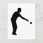 Petanque boccia player briefkaart (Voorkant)