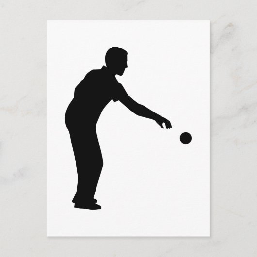 Petanque boccia player briefkaart (Voorkant)