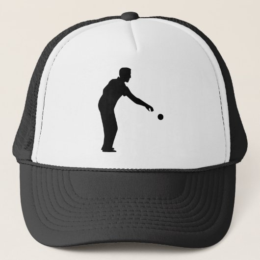 Petanque boccia player trucker pet (Voorkant)