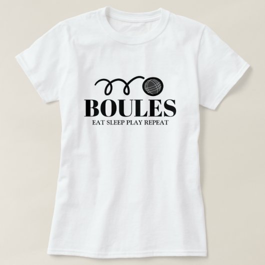 Petanque boules sport t shirt vrouwen (Design voorkant)