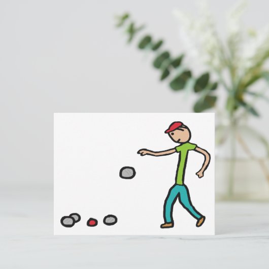 Petanque Briefkaart (Staand voorkant)