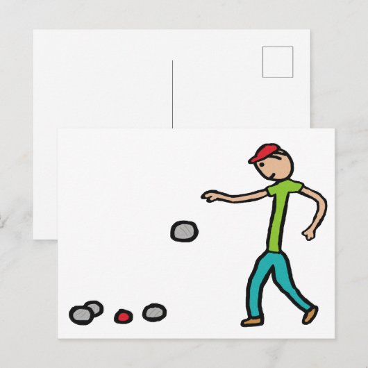 Petanque Briefkaart (Voorkant / Achterkant)