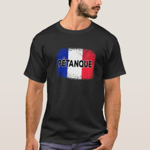 Petanque Franse Vlaggenspeler Boule Bocce Boccia T-shirt