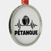 Petanque frequentie metalen ornament (Rechts)