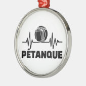 Petanque frequentie metalen ornament (Links)