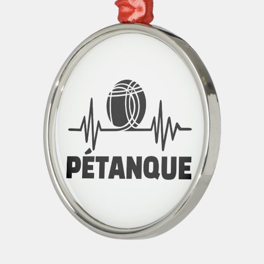 Petanque frequentie metalen ornament (Links)