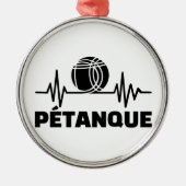 Petanque frequentie metalen ornament (Voorkant)