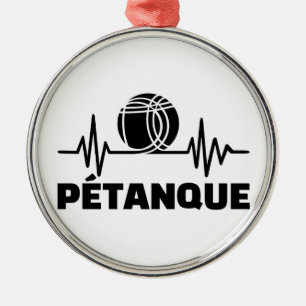 Petanque frequentie metalen ornament