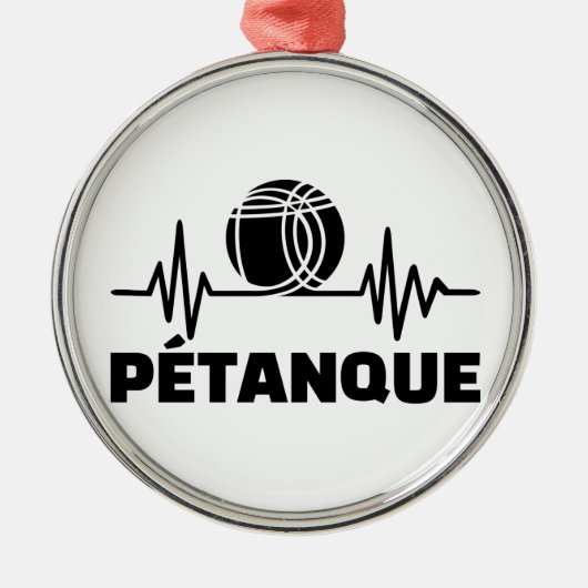 Petanque frequentie metalen ornament (Voorkant)
