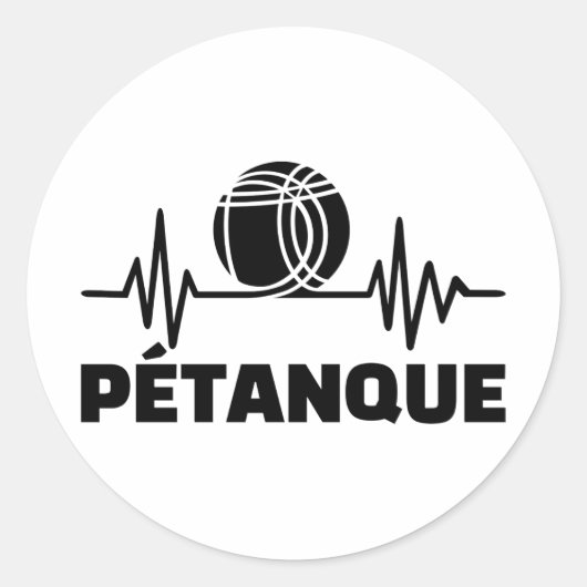 Petanque frequentie ronde sticker (Voorkant)