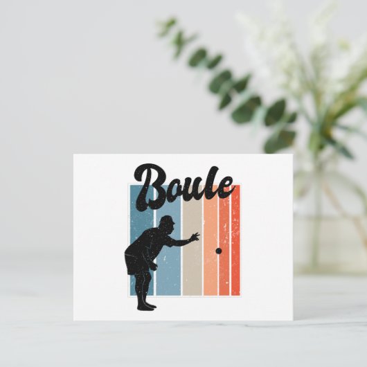 Petanque game briefkaart (Staand voorkant)