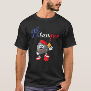 Petanque game grappige mannen met balletjesploeg b t-shirt