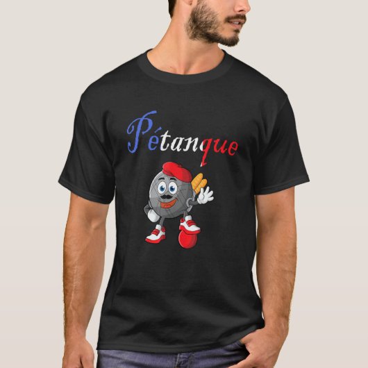 Petanque game grappige mannen met balletjesploeg b t-shirt (Voorkant)