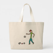Petanque Grote Tote Bag (Achterkant)
