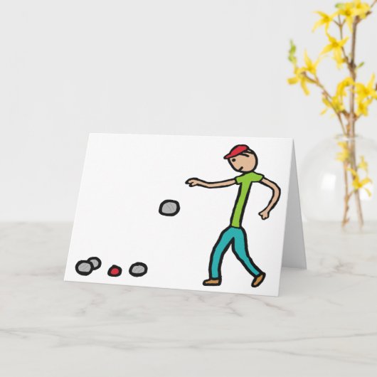 Petanque Kaart (Gele Bloem)