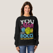 Petanque Petanque Game Bocce Ball Boule Raglan Trui (Voorkant volledig)