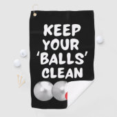 Pétanque Schoonmaakdoek in zwart Golfhanddoek (Insitu)