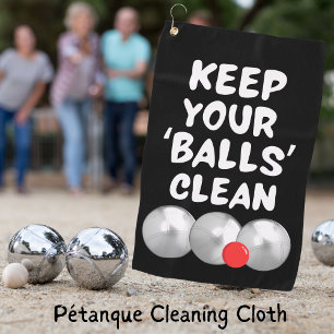 Pétanque Schoonmaakdoek in zwart Golfhanddoek