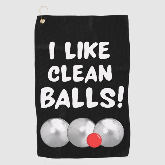 Pétanque schoonmaakhanddoek - golfhanddoek (Voorkant)