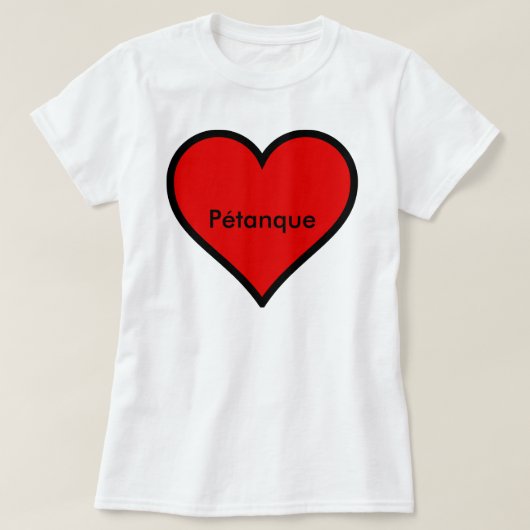 Petanque T-Shirt "Heart" (Design voorkant)