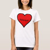Petanque T-Shirt "Heart" (Voorkant)