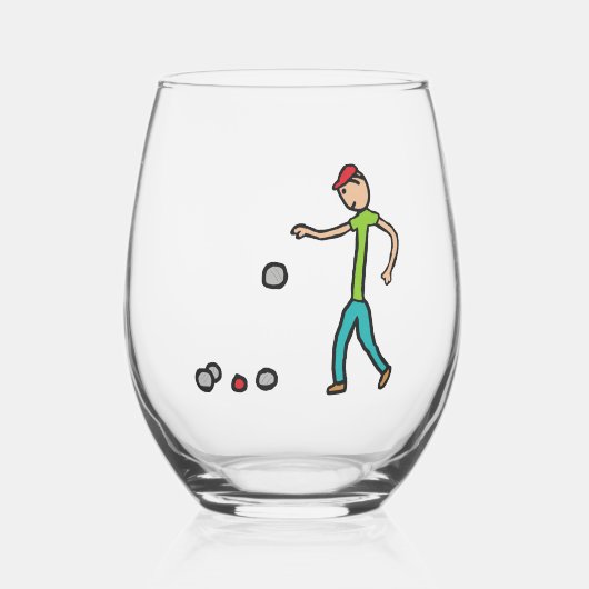 Petanque Wijnglas Zonder Voet (Voorkant)