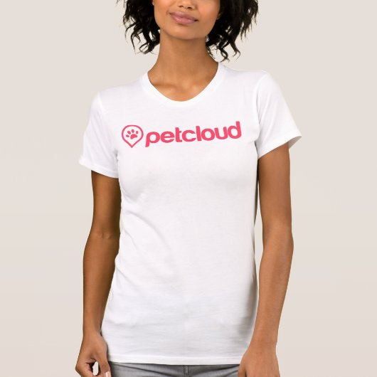 PetCloud-dames - roze logo met T-shirt (Voorkant)