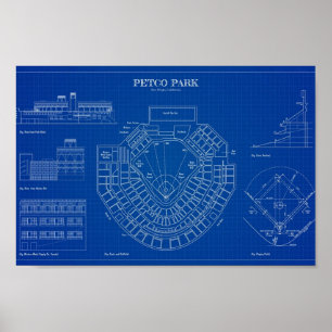 PETCO Park  Blueprint English Poster