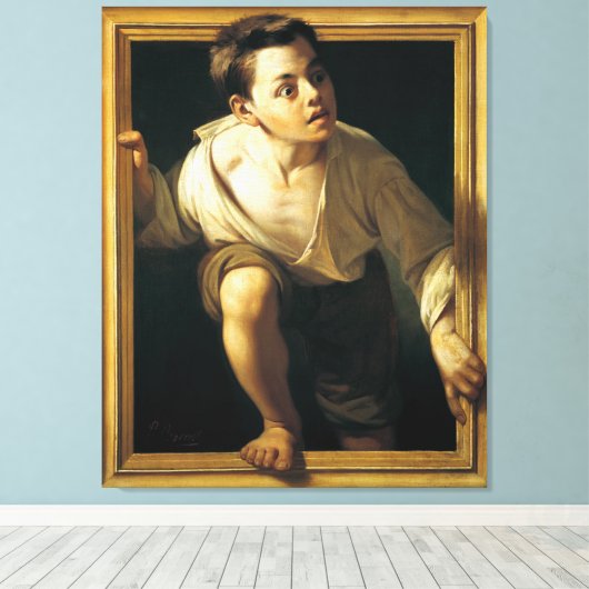 Pete Borrell del Caso over het uitbannen van kriti Canvas Afdruk (Insitu (Houten vloer))