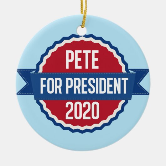 Pete Buttigieg voor President 2020 Keramisch Ornament (Voorkant)