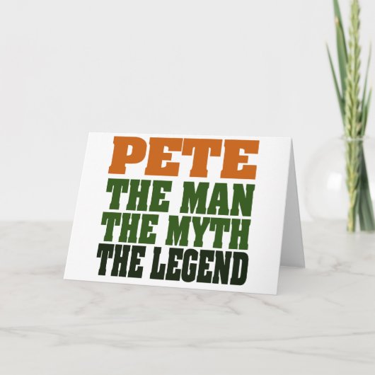 Pete - de Legende Kaart (Voorkant)