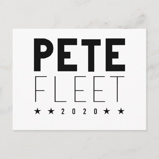 Pete Fleet 2020 Briefkaart (Voorkant)