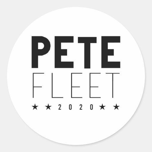 Pete Fleet 2020 Ronde Sticker (Voorkant)