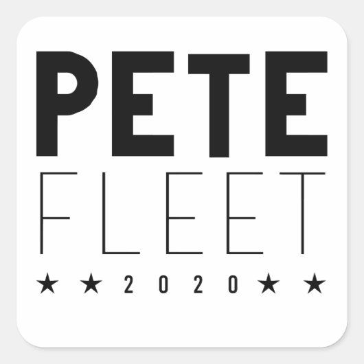 Pete Fleet 2020 Vierkante Sticker (Voorkant)