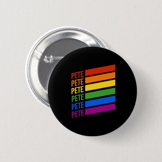 Pete LGBT Regenboog Ronde Button 5,7 Cm (Voorkant /achterkant)