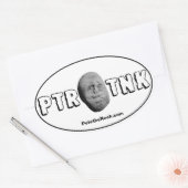 Pete op de nek van de stad ovale sticker (Envelop)