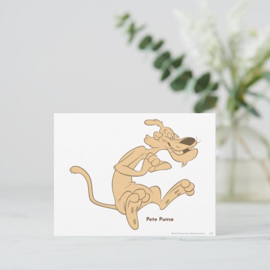 Pete Puma Excited Briefkaart (Staand voorkant)