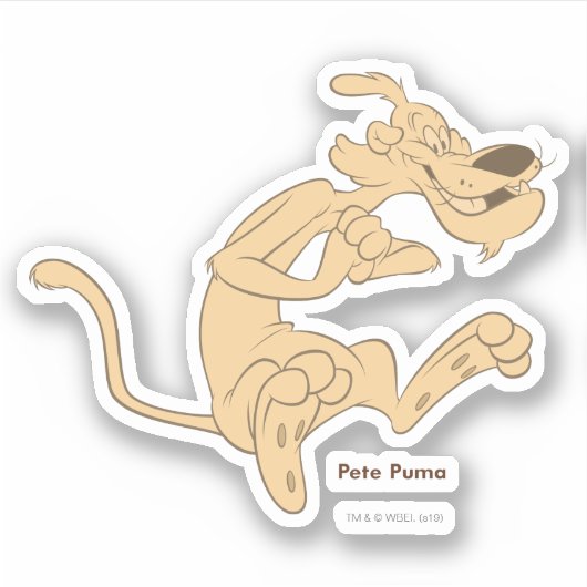 Pete Puma Excited Sticker (Voorkant)
