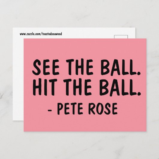 PETE ROOS QUOTE Briefkaarten (Voorkant / Achterkant)