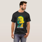 Pete Seeger, een Amerikaanse folkzanger en sociaal T-shirt (Voorkant volledig)