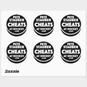 Pete Stauber Cheats At Hockey .com Stickers (Vel)